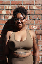 Load image into Gallery viewer, Taupe Scrunch - Sports Bra
